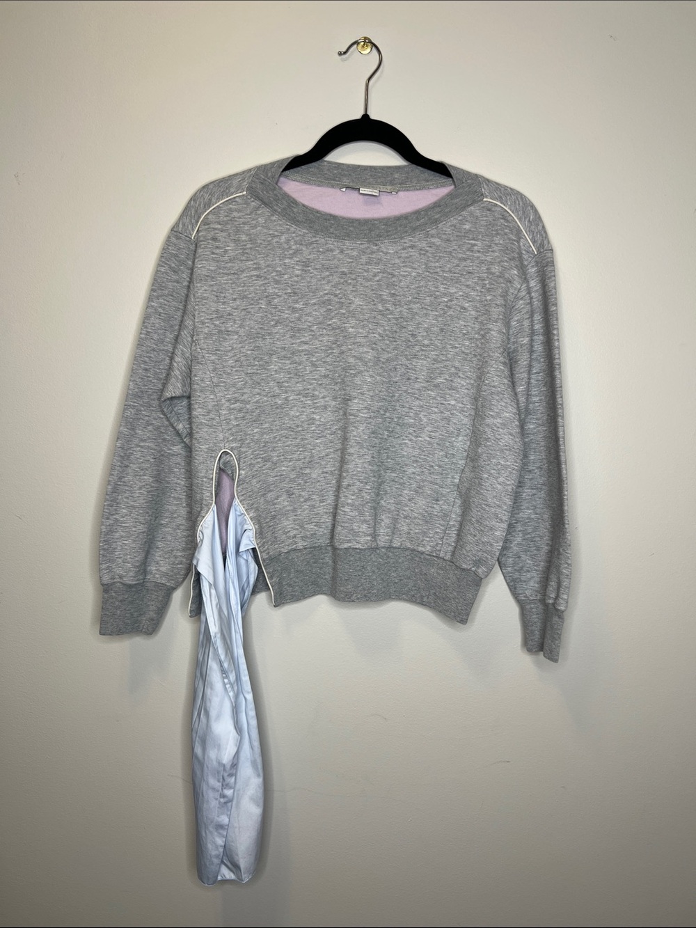 STELLA MCCARTNEY Blue Side Bow Gray Sweatshirt size 38 - Picture 3 of 12